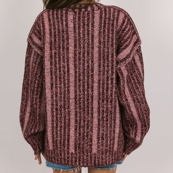 NWT Grey Bandit, Frosted Morning Sweater in Blue, Medium, Over-Sized & Cozy - Picture 3 of 10